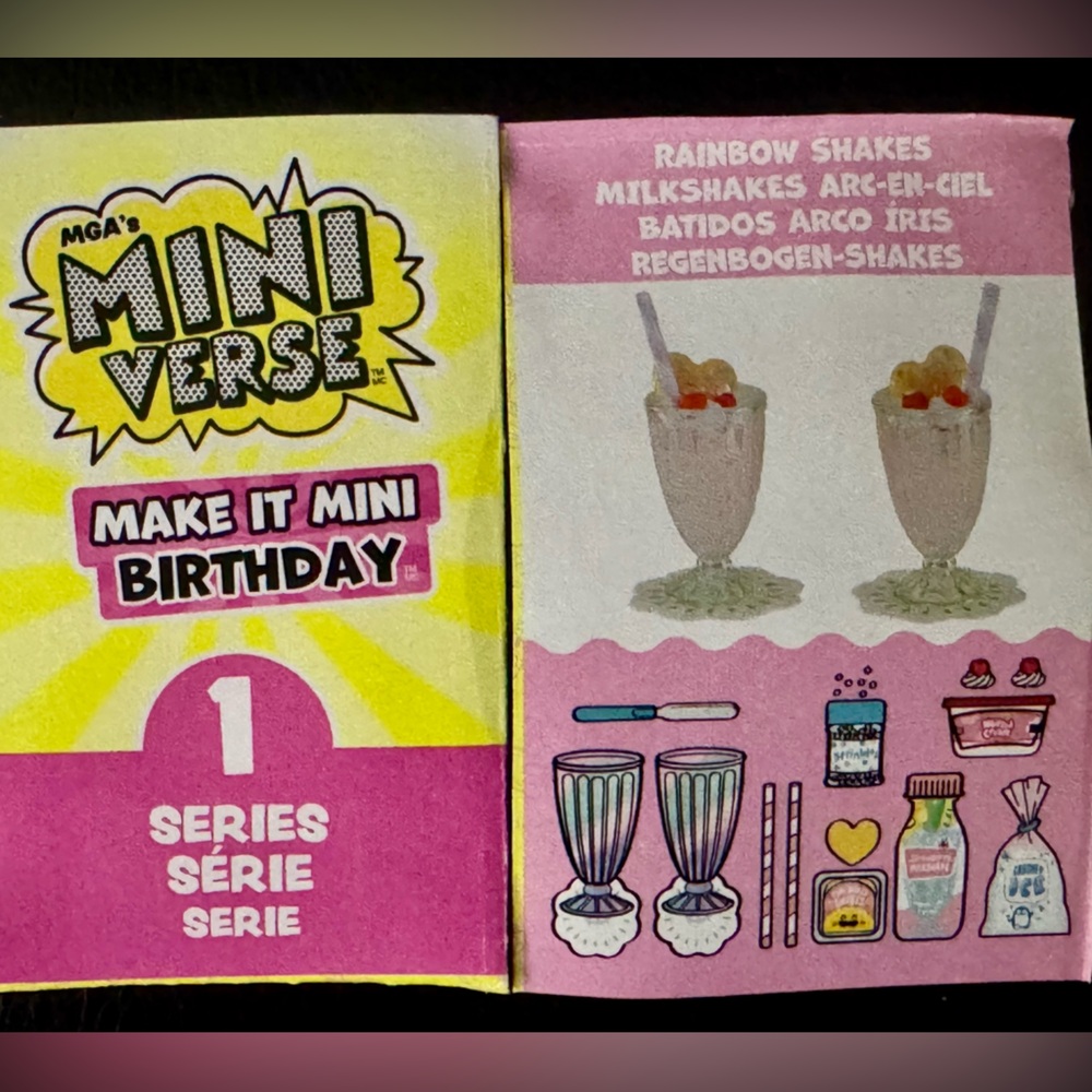 Rainbow milk shakes birthday series
Miniverse make it mini party celebration
